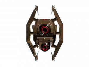 spaceship patriot type 2 brown Modello 3D