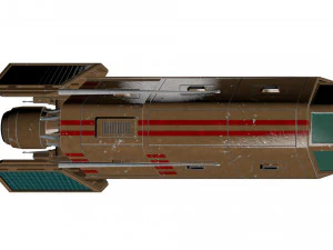 spaceship patriot type 2 brown 3D Model