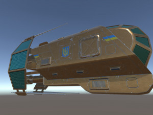 spaceship patriot type 2 brown Modello 3D