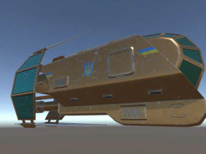 spaceship patriot type 2 brown 3D Model