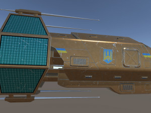 spaceship patriot type 2 brown Modello 3D