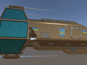 spaceship patriot type 2 brown 3D Model