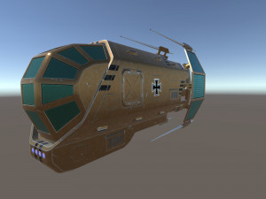 spaceship patriot type 2 brown Modello 3D