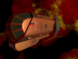 spaceship patriot type 2 brown Modello 3D