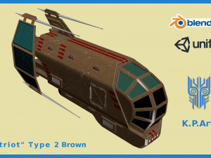 spaceship patriot type 2 brown Modello 3D
