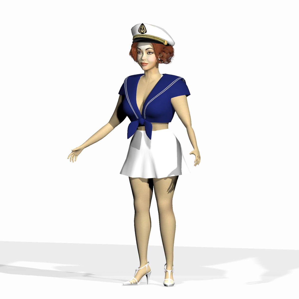 Pin Up Girl 3d Model In Woman 3dexport