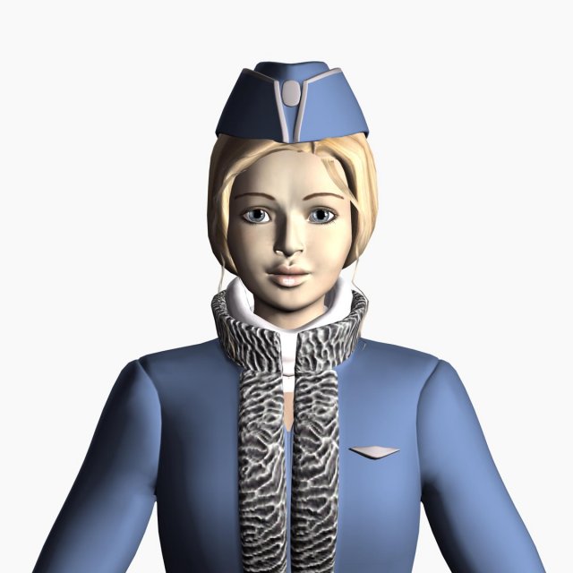 girl in uniform 3Dモデル .c4d .max .obj .3ds .fbx .stl .blend 