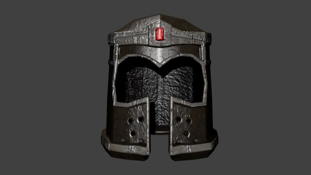 medieval knight helmet 3D Model .c4d .max .obj .3ds .fbx .stl .blend 