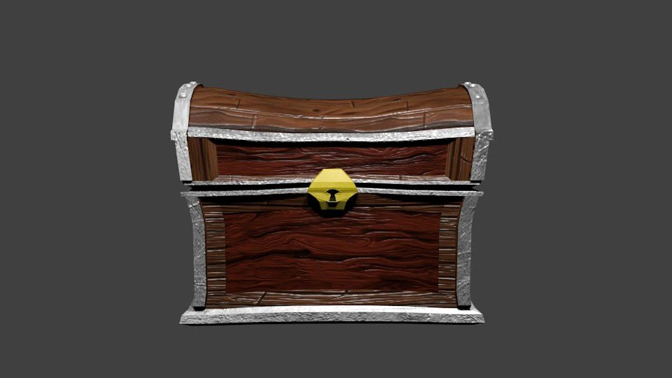 treasure chest 3D Model .c4d .max .obj .3ds .fbx .stl .blend 