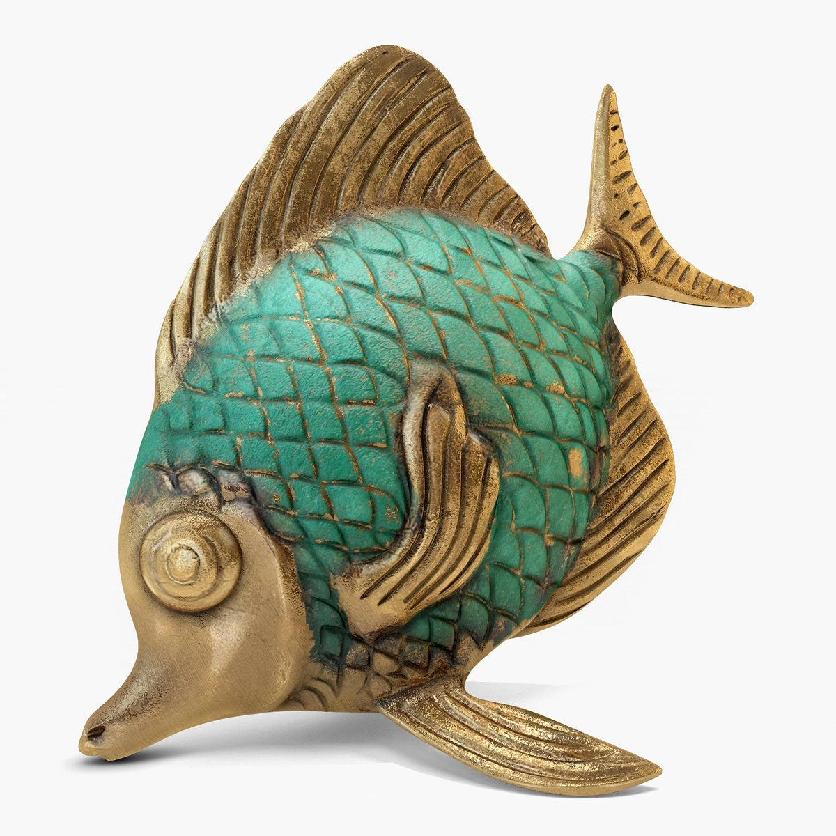fish statuette 3D Model .c4d .max .obj .3ds .fbx .stl .blend