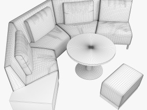 playback sofa system 3D 모델