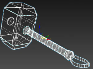 thor hammer ii mjolnir 3D Model