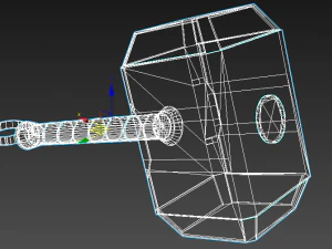 thor hammer ii mjolnir 3D Model