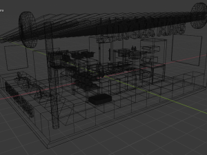 Burger King Kiosk Model Container Burger Restaurant Shop Modello 3D