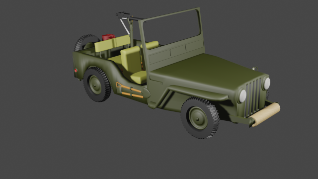 jeep willys m38 Model 3D .c4d .max .obj .3ds .fbx .stl .blend 