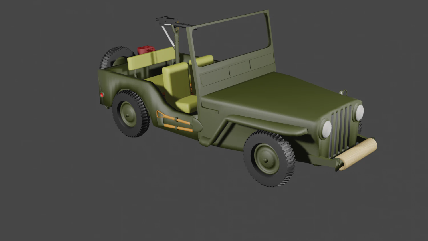 jeep willys m38 3D Model .c4d .max .obj .3ds .fbx .stl .blend 