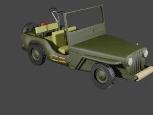 Jeep Willys M38 Modello 3D