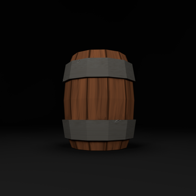 barrel low poly 3D Model .c4d .max .obj .3ds .fbx .stl .blend 