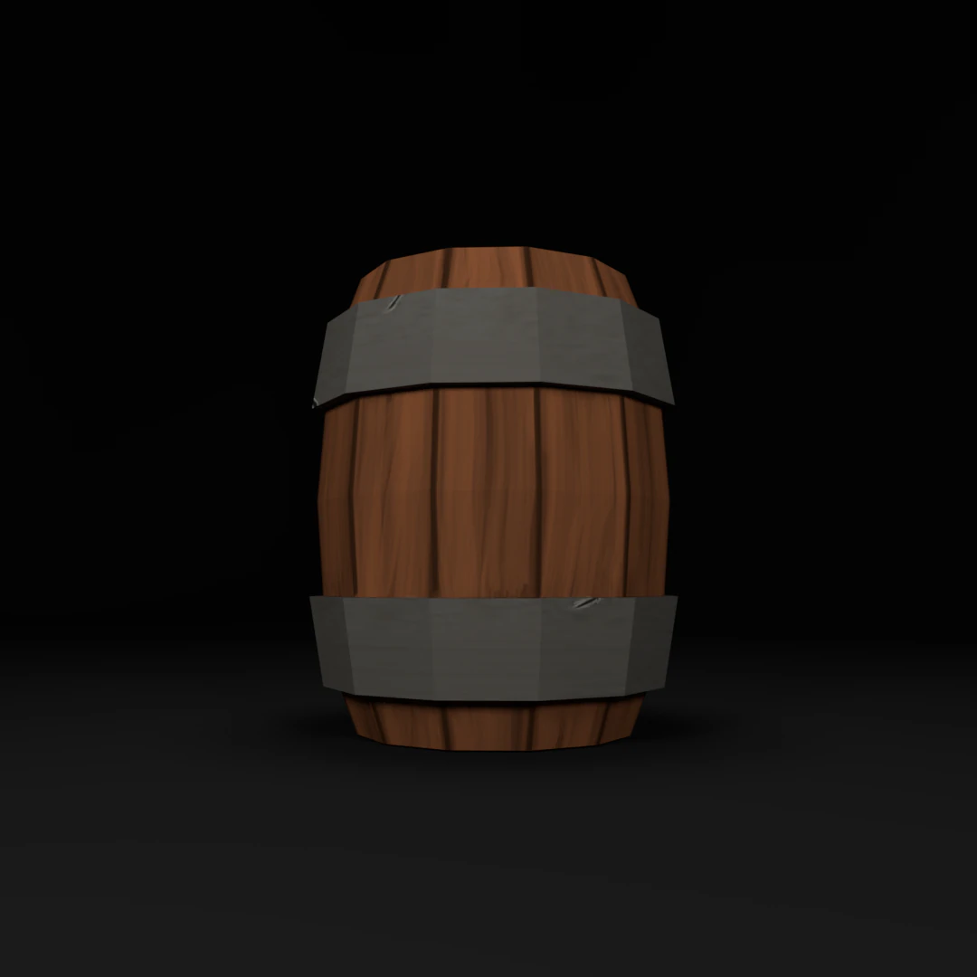 barrel low poly 3D Model .c4d .max .obj .3ds .fbx .stl .blend 