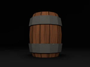barrel low poly 3D Model