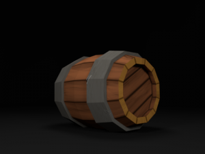 barrel low poly 3D Model