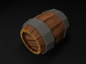 barrel low poly 3D Model