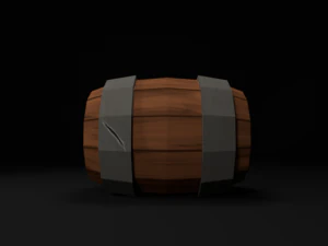barrel low poly 3D Model