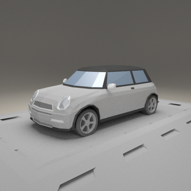 mini cooper of 2001 lowpoly Modello 3D .c4d .max .obj .3ds .fbx .stl .blend 