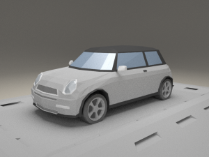 mini cooper of 2001 lowpoly Modèle 3D