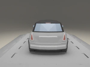 mini cooper of 2001 lowpoly 3D Model