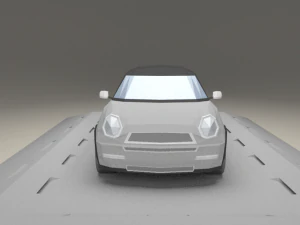 mini cooper of 2001 lowpoly 3D Model