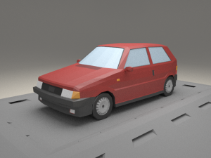 fiat uno form 1983 3D Model