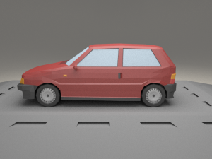 fiat uno form 1983 3D 모델
