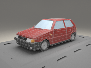 fiat uno form 1983 3D 모델