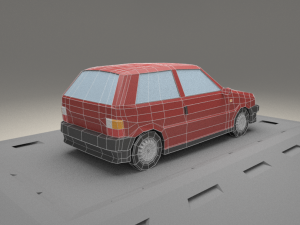 fiat uno form 1983 3D 모델