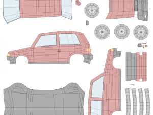 fiat uno form 1983 3D Model
