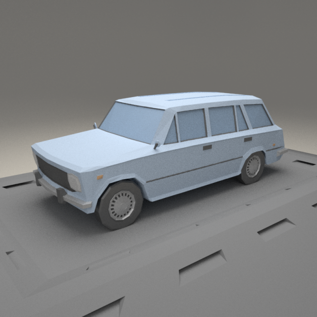fiat 124 familiare from 1967 Modelo 3D .c4d .max .obj .3ds .fbx .stl .blend 