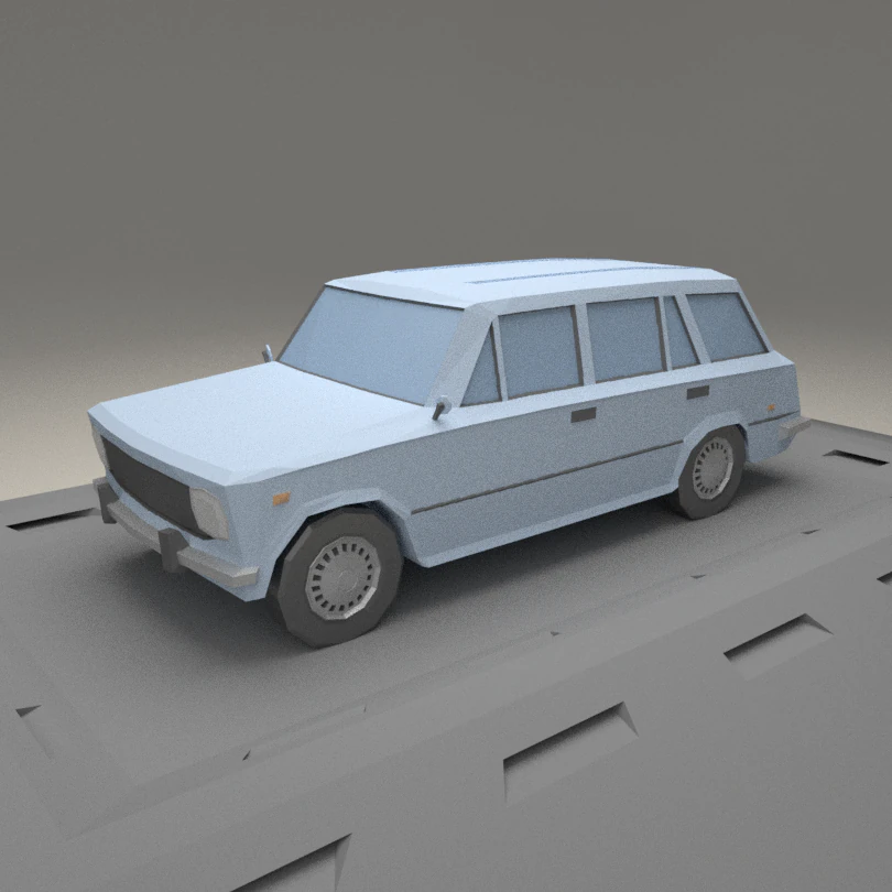 fiat 124 familiare from 1967 3D Model .c4d .max .obj .3ds .fbx .stl .blend 
