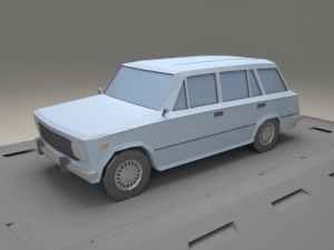 fiat 124 familiare from 1967 3D Model