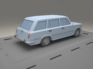 fiat 124 familiare from 1967 3D Model