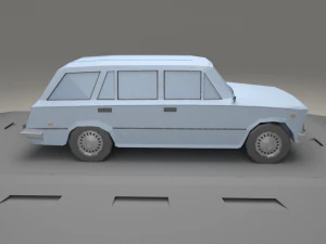 fiat 124 familiare from 1967 3D Model