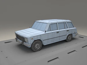 fiat 124 familiare from 1967 3D Model