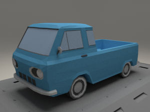 ford e-series econoline pickup from 1963 3D Model