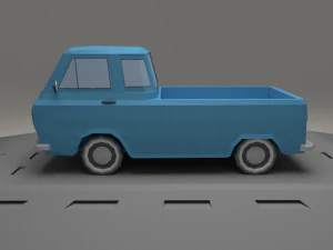 ford e-series econoline pickup from 1963 3D Model