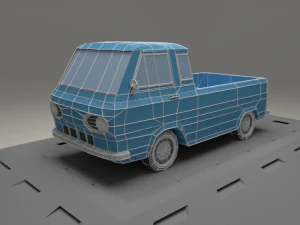 ford e-series econoline pickup from 1963 3D Model