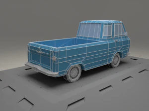 ford e-series econoline pickup from 1963 3D Model
