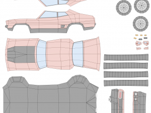 ford aus falcon xb from 1973 3D Model