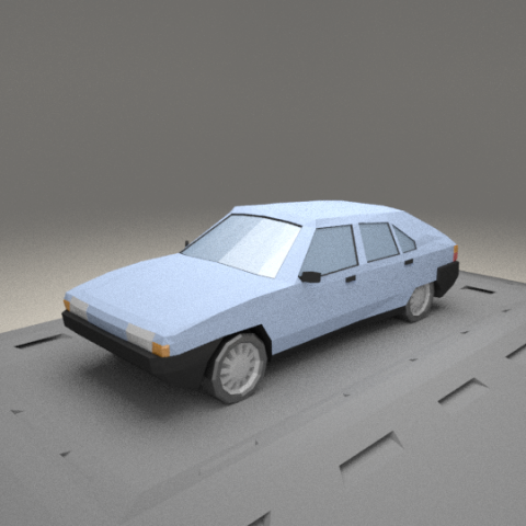 citroen bx from 1990 3D मॉडल .c4d .max .obj .3ds .fbx .stl .blend 