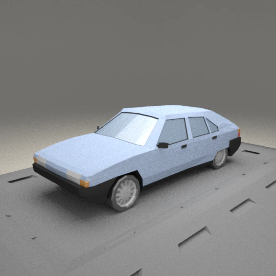 citroen bx from 1990 3D Model .c4d .max .obj .3ds .fbx .stl .blend 