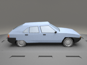 citroen bx from 1990 3D मॉडल